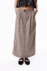 COLUMN SKIRT | CHECK