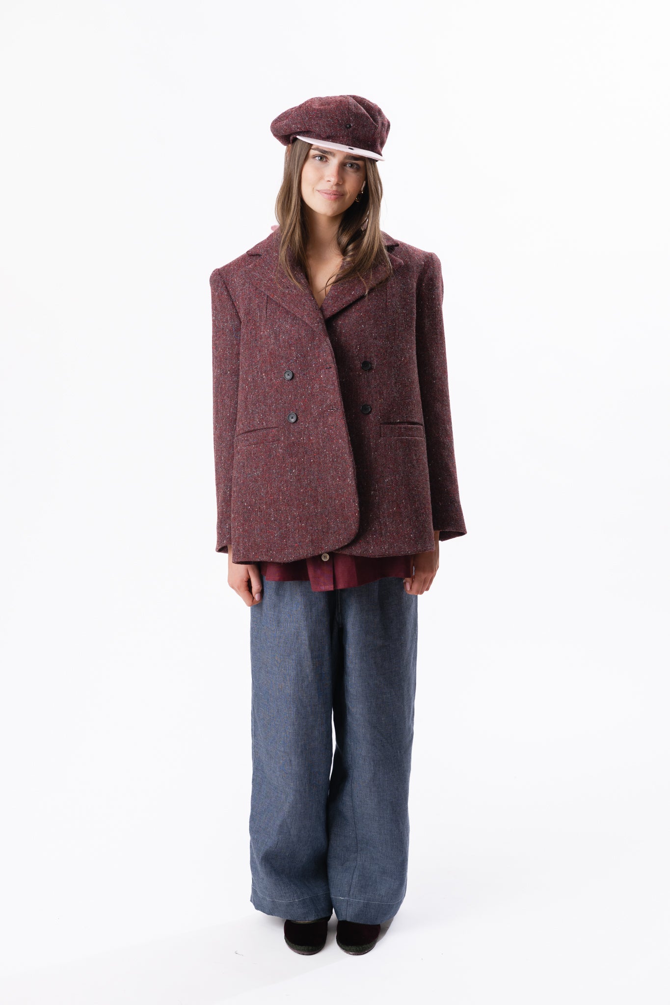 TWEED JACKET | MERLOT
