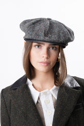 TWEED | BEETLED LINEN CAP