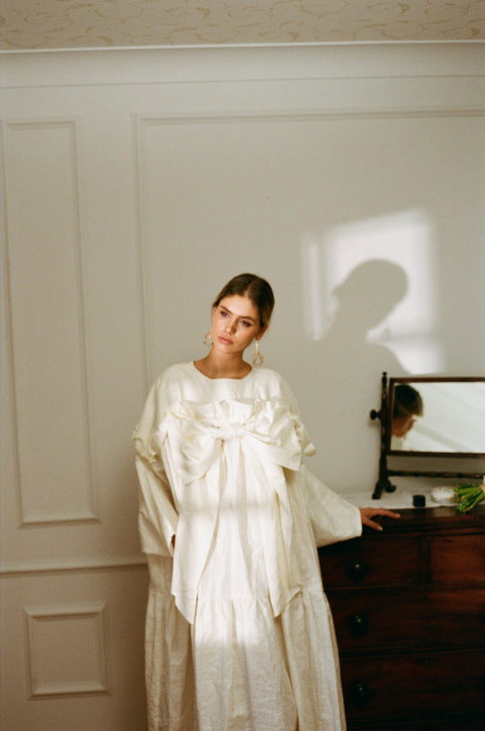PEARL BOW DRESS