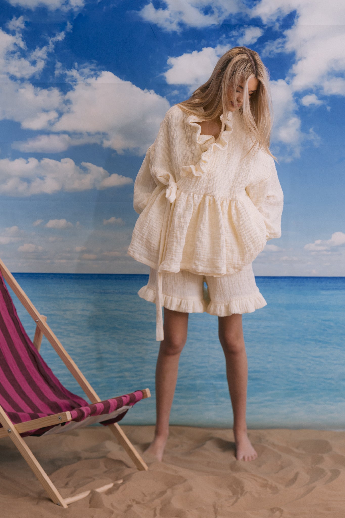 TEXTURED SHORTS | ICE CREAM