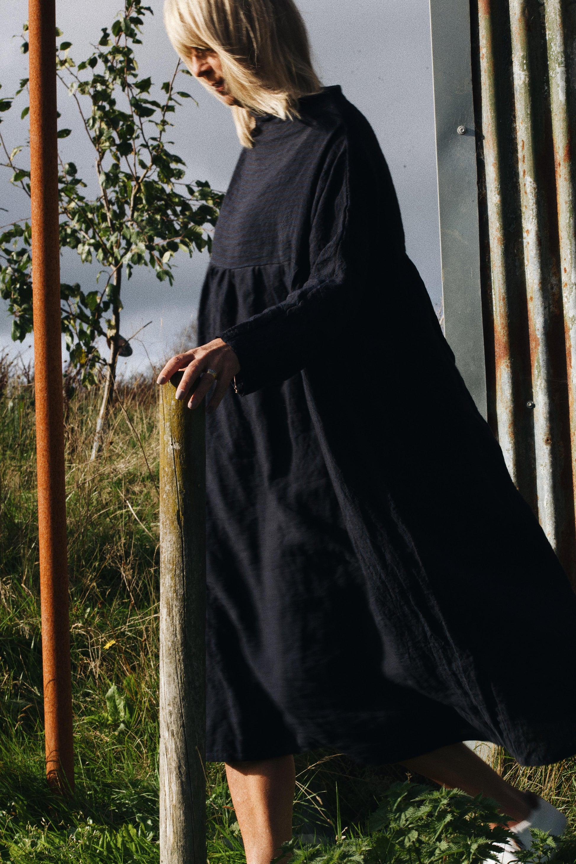 TILLIE DRESS | An effortless throw on that will feel right at home in a considered, every-day wardrobe. Tillie features a high neckline that sits elegantly across the neck- she can easily be dressed up or down and layered up for the colder months. Pair wi
