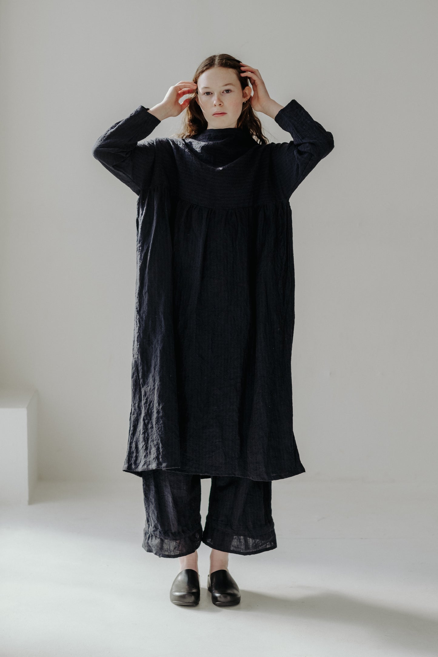 TILLIE DRESS | An effortless throw on that will feel right at home in a considered, every-day wardrobe. Tillie features a high neckline that sits elegantly across the neck- she can easily be dressed up or down and layered up for the colder months. Pair wi