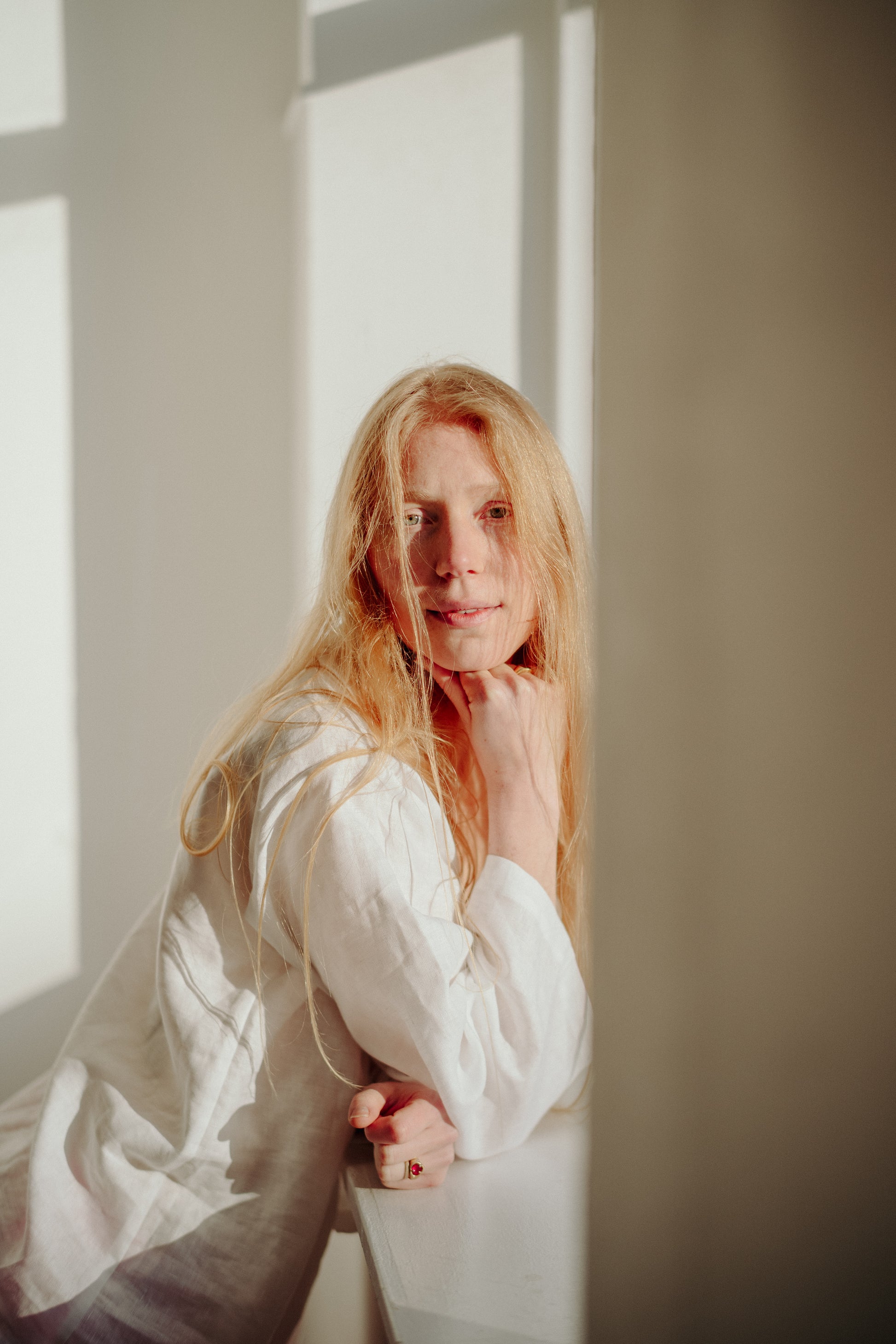 ASYMMETRIC TEE | An update on our best selling staple- the kind tee. This one features a flattering assymetric neckline detail that makes it a little more special than your average white tee, yet really wearable and easy to dress up or down. Wear with our
