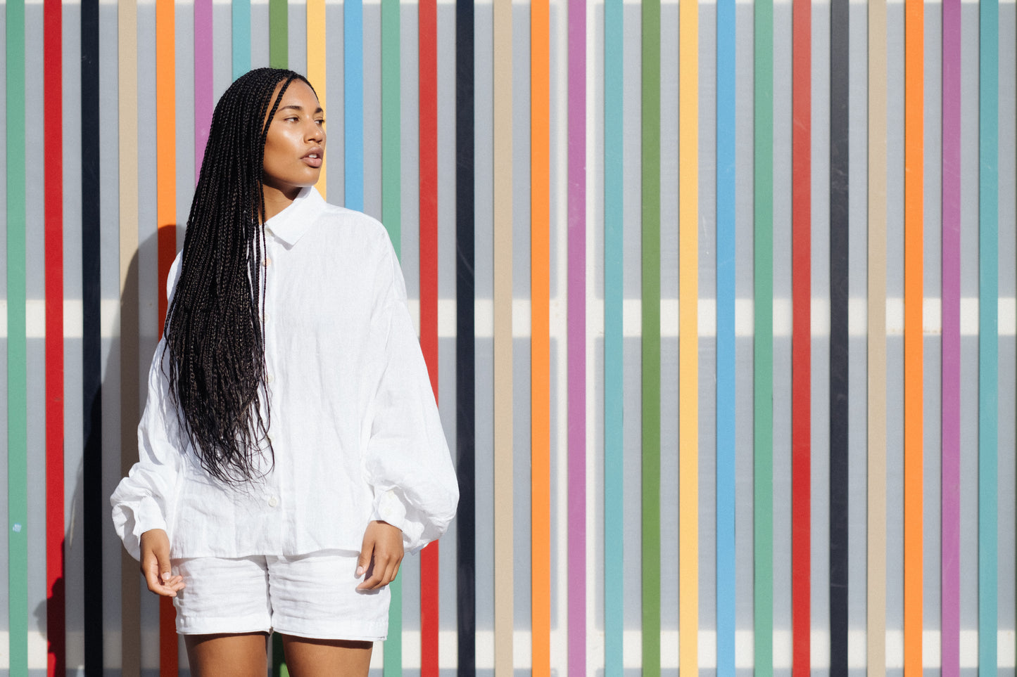 CADHLA | PEARL SET | Pajamas for the outdoors. Whether you’re lounging at home, by the pool, or nipping out for a coffee in the sunshine, our Cadhla linen loungewear set is what your wardrobe is crying out for. The Cadhla shirt can be worn on reverse with