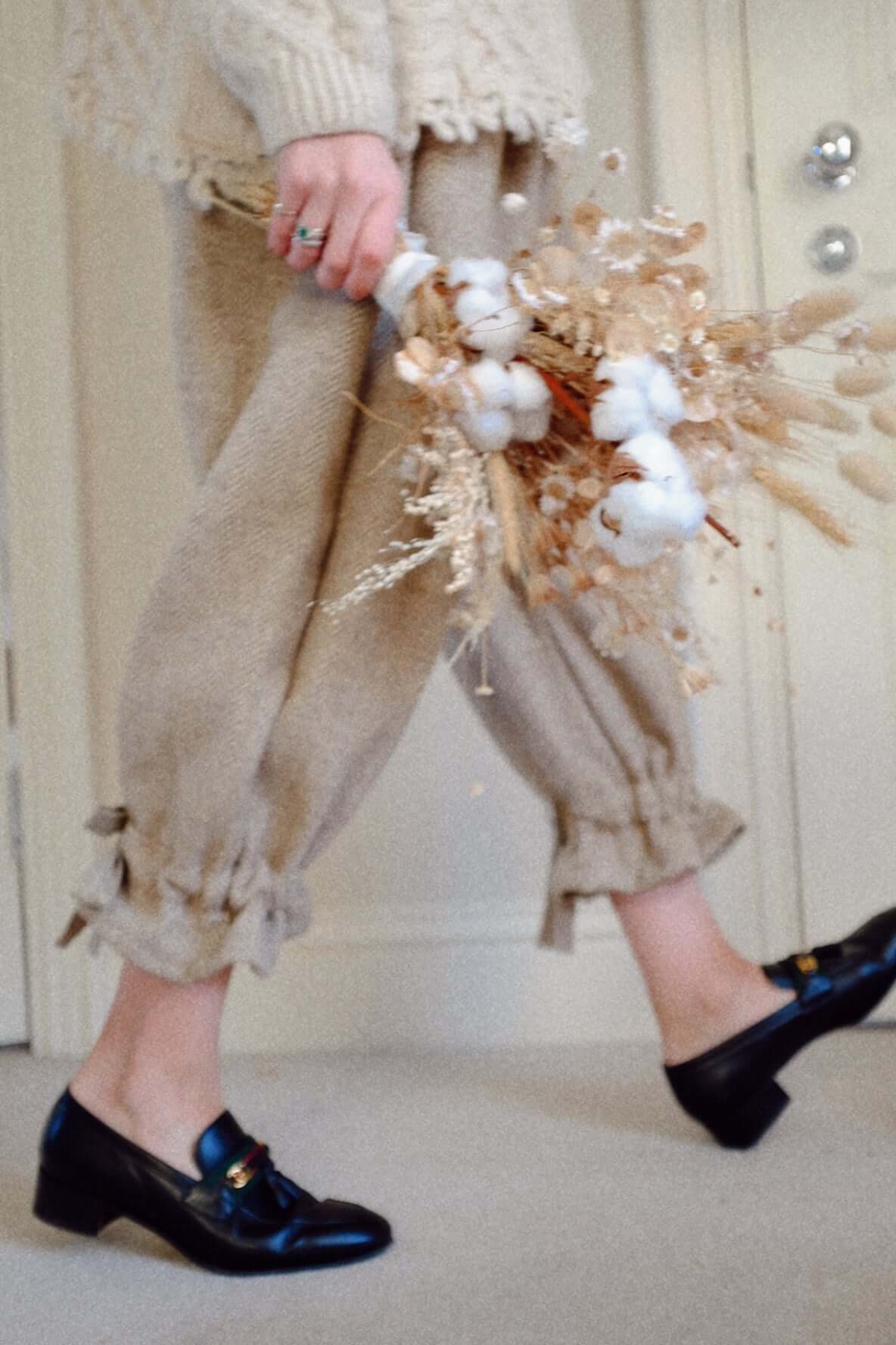 TWEED BLOOMERS | Introducing our new Tweed Bloomers. An update on our signature bloomers. A relaxed and oversized shape gathered in at the ankle with a bow detail on back. A modern take on 19th century Bloomers. These undergarments were worn under dresses