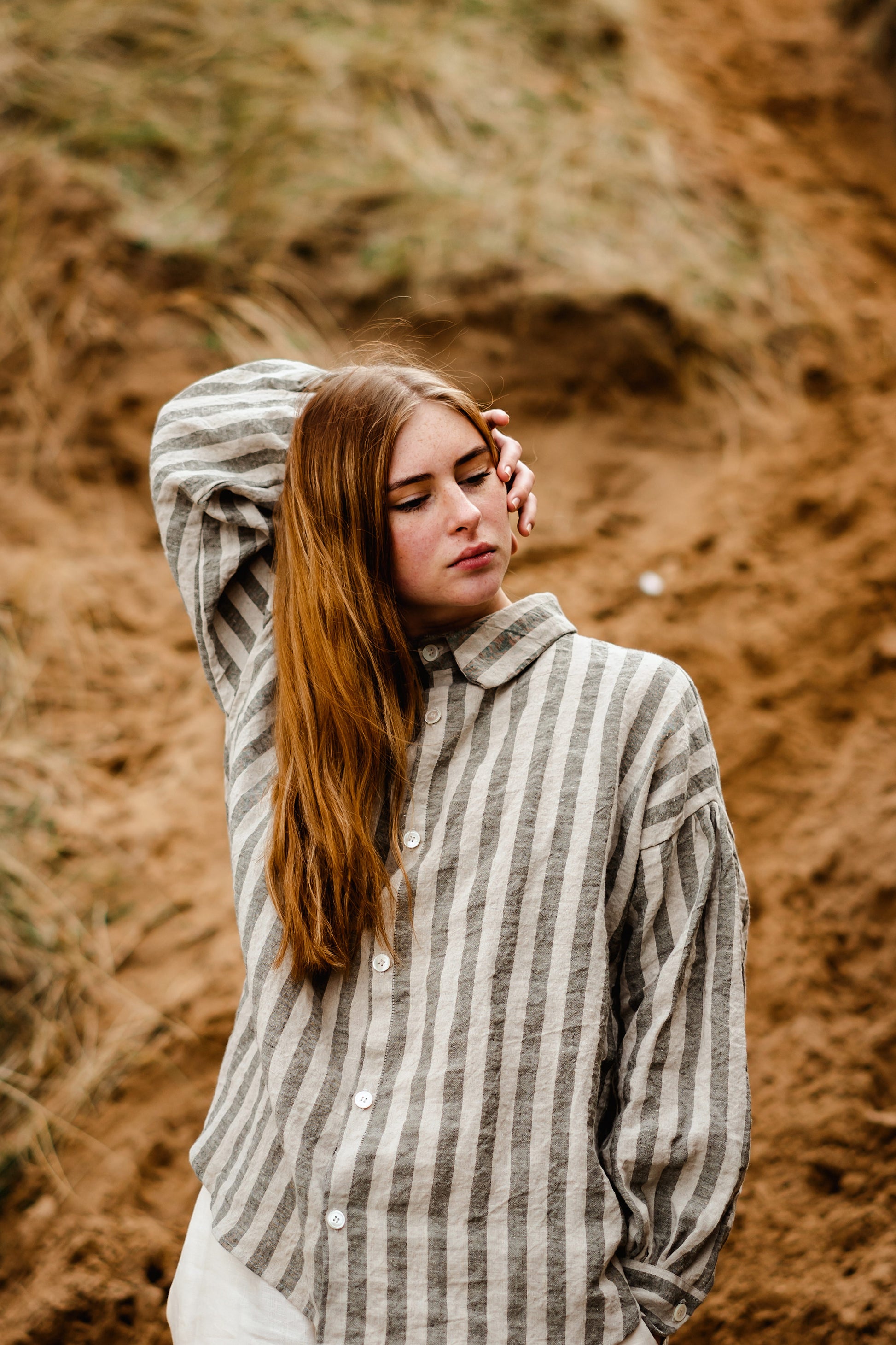WILLOW BLOUSE | A truly special piece inspired by Irish tradition and craftsmanship The blouse features an asymetric collar detail at the back which can be made to order with or without the addition of irish crochet. The sleeves and back of the shirt have