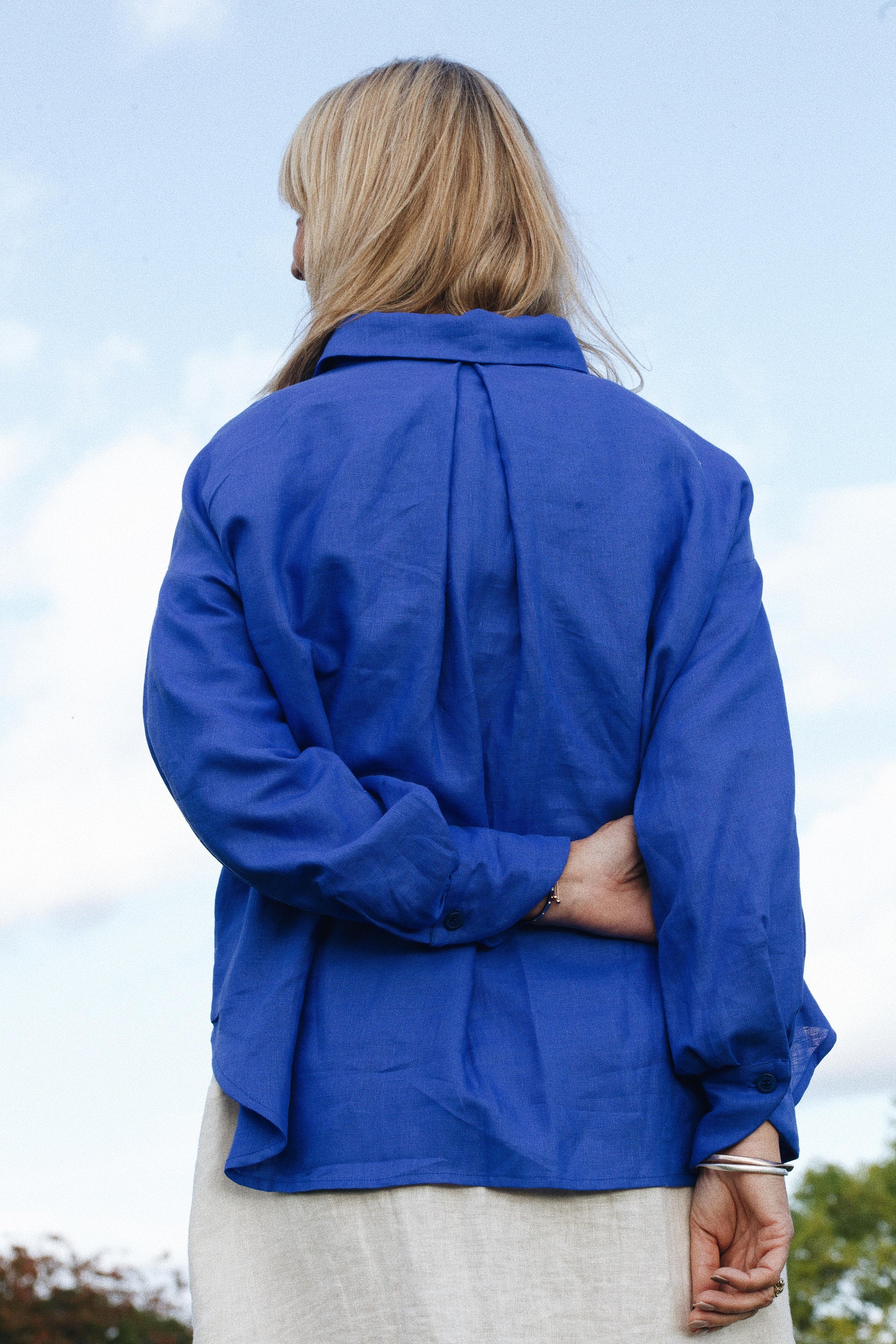 BLUEBELL BLOUSE | The summer blues we are okay with... Add a pop of colour to your summer wardrobe with our new Bluebell blouse. The sillouhette is a cross between our Willow and signature Cadhla blouse - loose and flowy with volumous sleeves and curved c