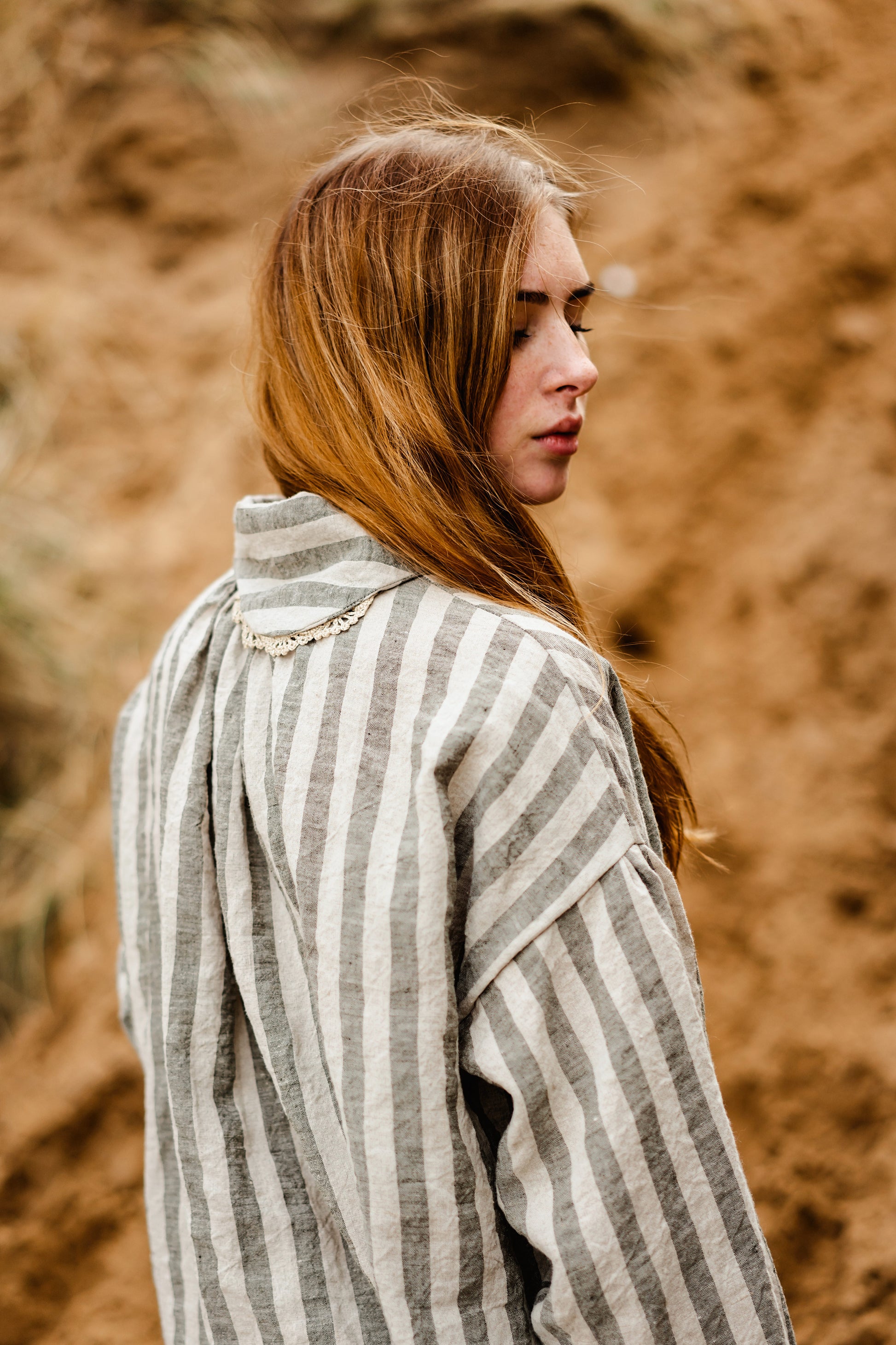 WILLOW BLOUSE | A truly special piece inspired by Irish tradition and craftsmanship The blouse features an asymetric collar detail at the back which can be made to order with or without the addition of irish crochet. The sleeves and back of the shirt have