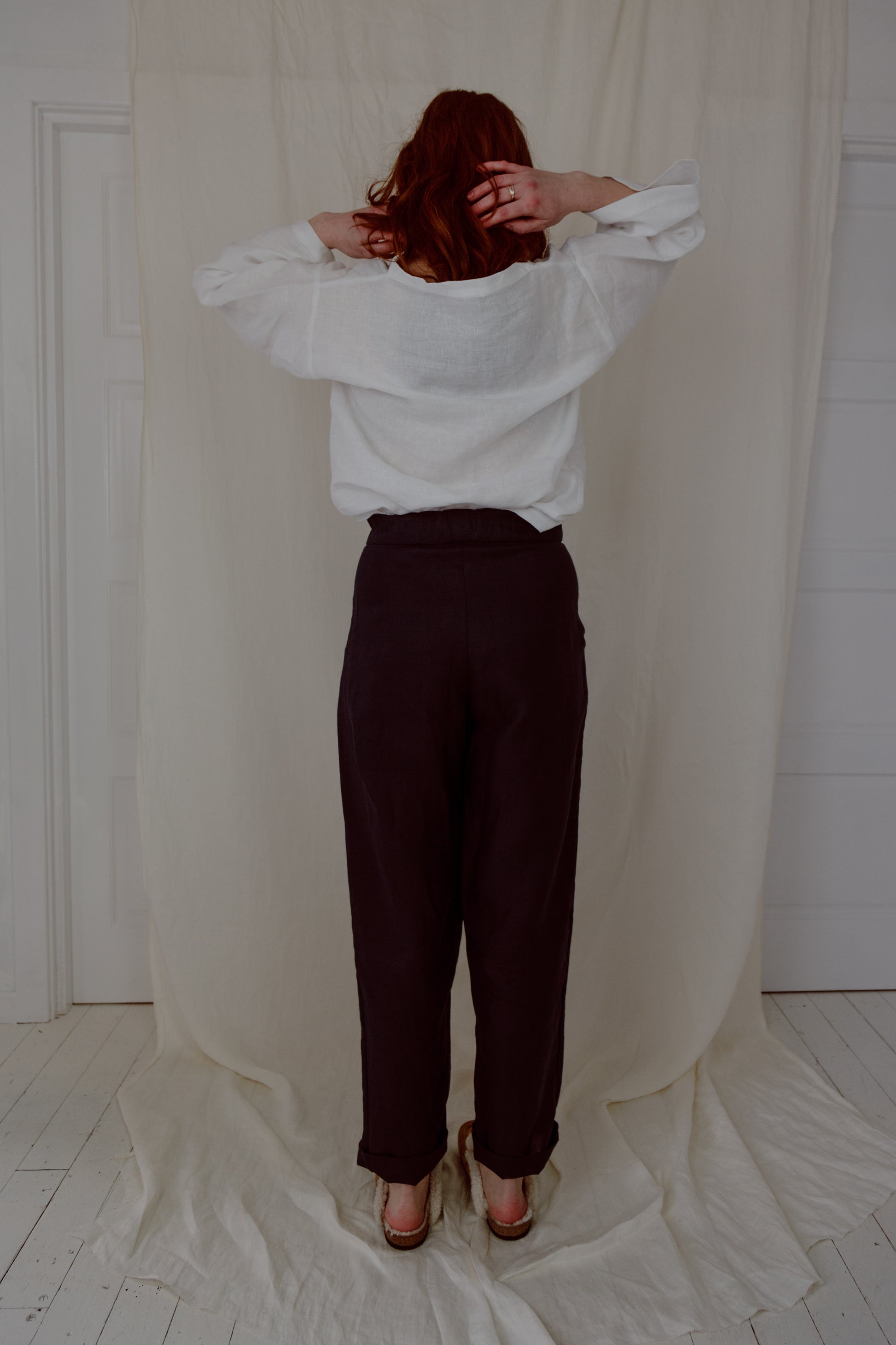 ASYMMETRIC TEE | An update on our best selling staple- the kind tee. This one features a flattering assymetric neckline detail that makes it a little more special than your average white tee, yet really wearable and easy to dress up or down. Wear with our