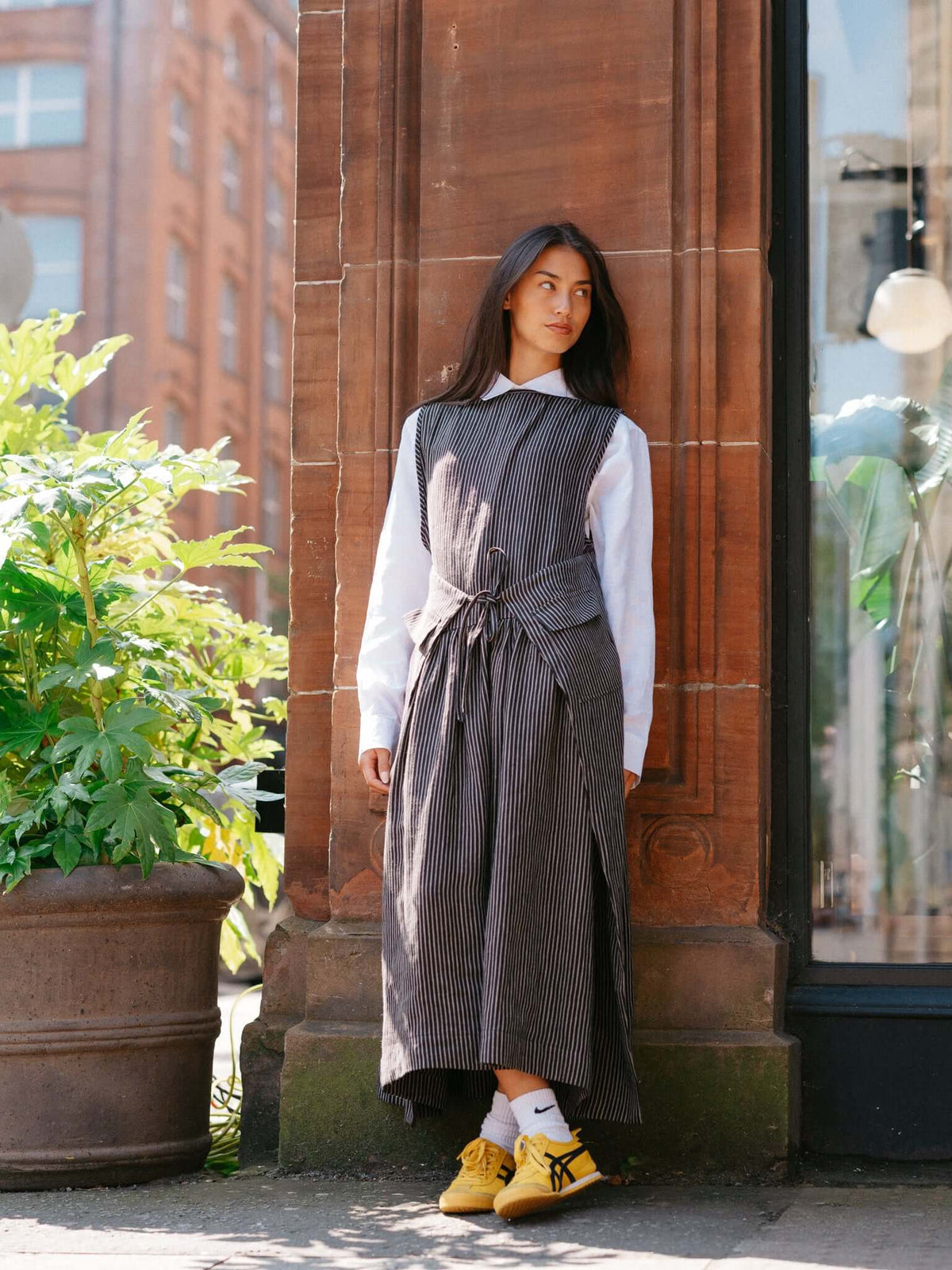 ARIA APRON DRESS | SUNDAY STRIPE