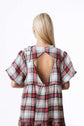 WHITE TARTAN ORLA DRESS