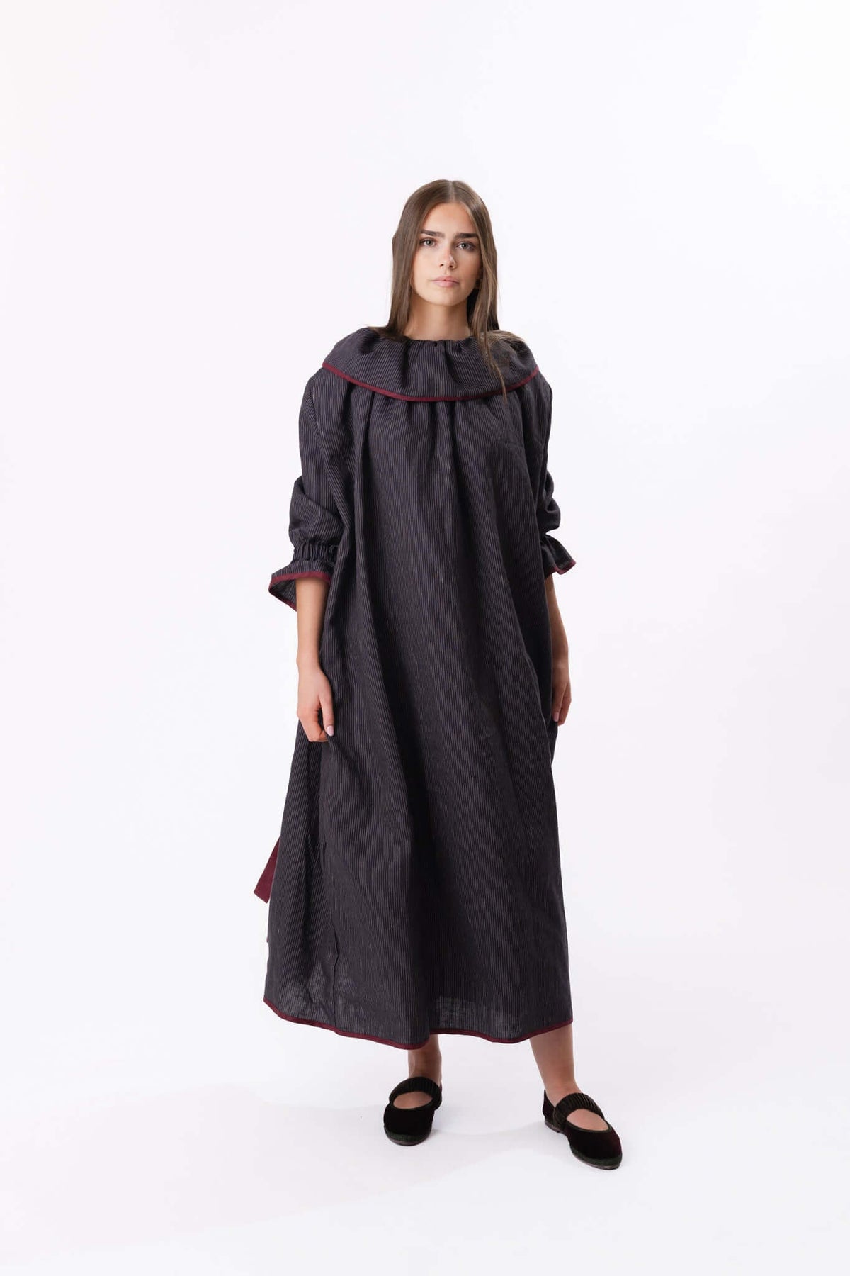 LULLABY NIGHTIE | NAVY PINSTRIPE