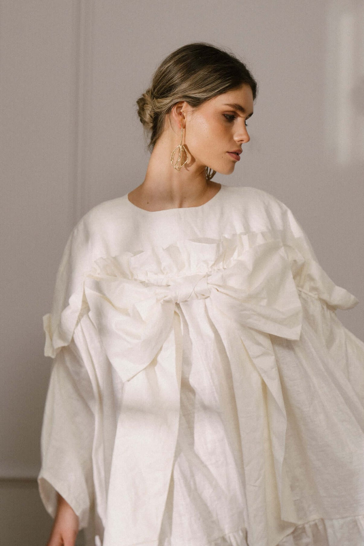 Cypress Gown with Pearl Embellished Bow