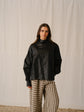 CADHLA SHIRT | BLACK BEETLED LINEN