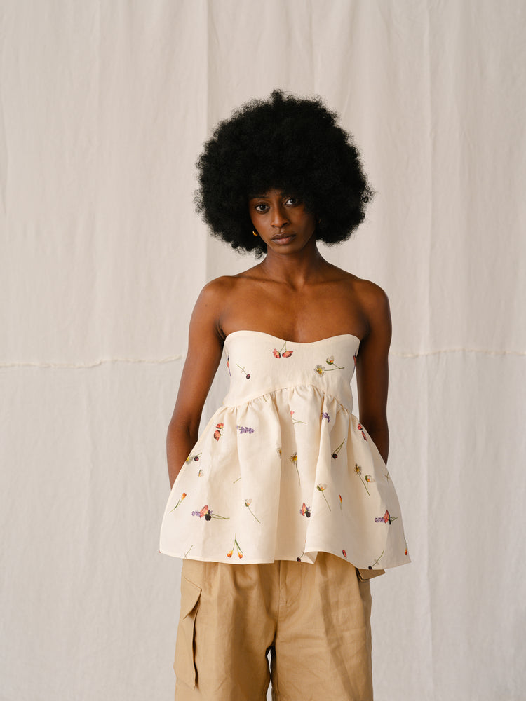 PRESSED FLOWER BRALETTE