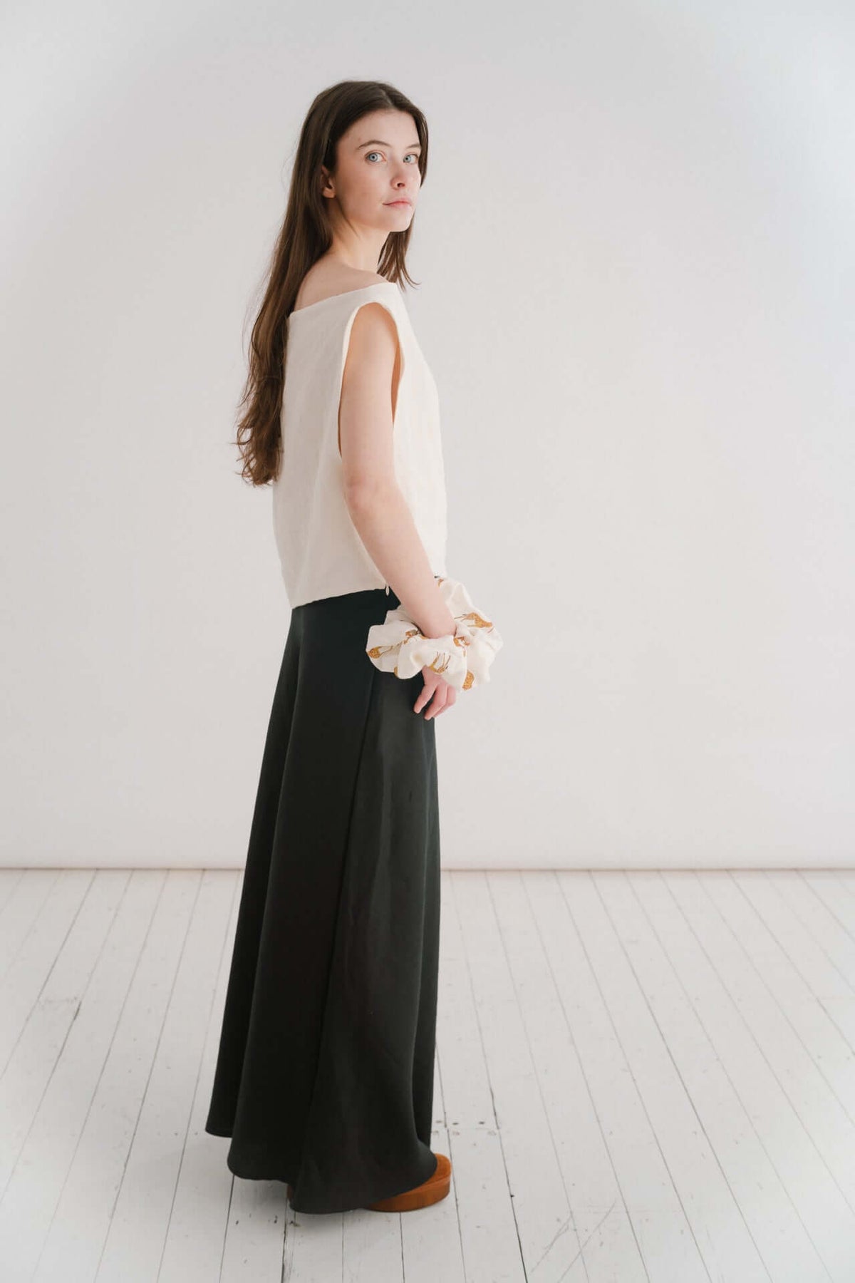 THE EVERYTHING SKIRT - BLACK | A new staple for SS24, the ‘everything’ skirt lives up to her name. An elegant bias cut makes this one feel really special to wear, whether you are pairing it with a simple tee, knit or our Evie top and heels for a more elev