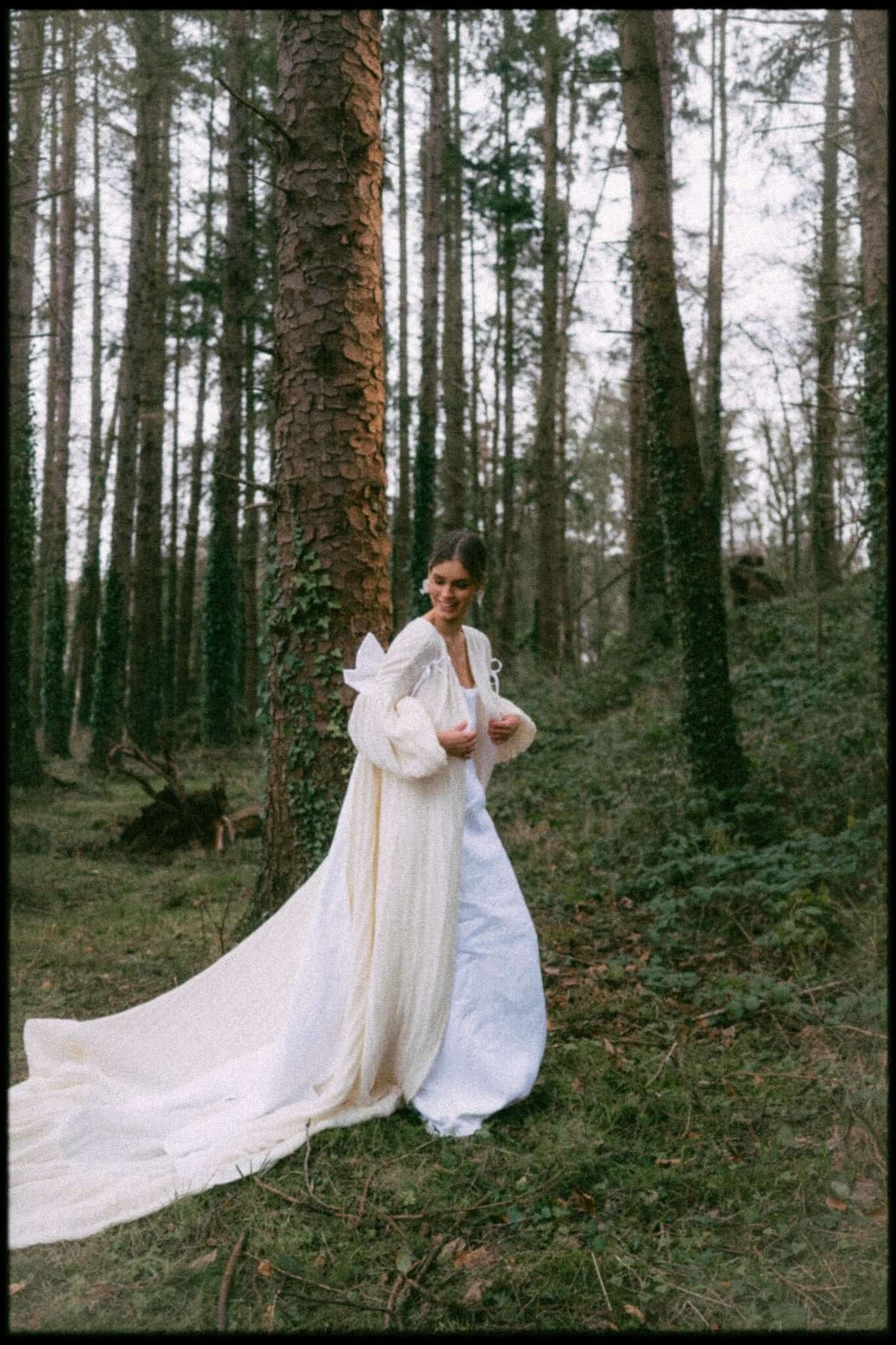 fairy wings wedding dress Detachable Tulle Shoulder Wing Set Veil Alternative, Sleeves for Dress Off White / Floor / Chapel 90 inches