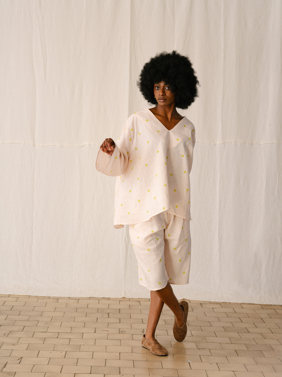 MARGOT SHIRT | TENNIS BALL PRINT