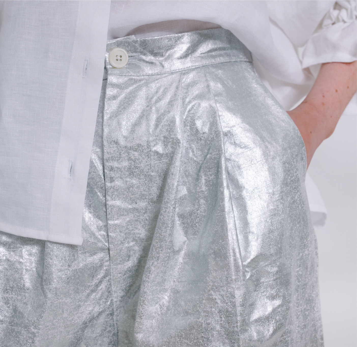 BOYFRIEND TROUSERS | SILVER