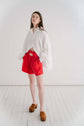 POPPY SHORTS | A simple yet bold statement in our Poppy shorts. For those days that you don’t want to think too much, but feel considered in your outfit choice. Pair with our Cadhla shirt or your favourite knitwear for an effortless summer look.