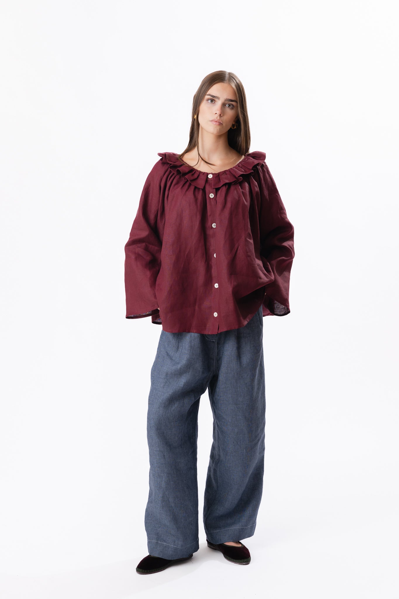 EMMA BLOUSE | MERLOT