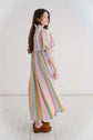 THE HOPE DRESS | This one is pretty special to us. Some of you may remember back whenever lockdown hit, we sourced some rainbow striped deadstock fabric and used it to make scrunchies. The concept was that when you bought one, we gifted one to your chosen