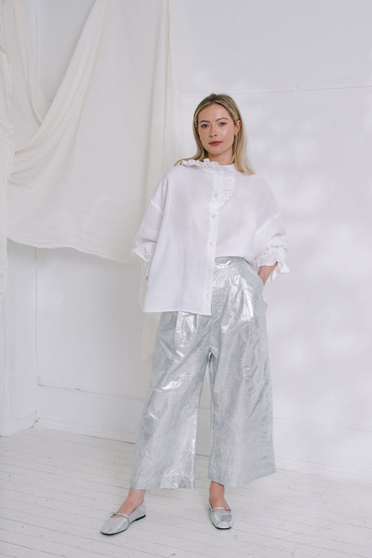 BOYFRIEND TROUSERS | SILVER