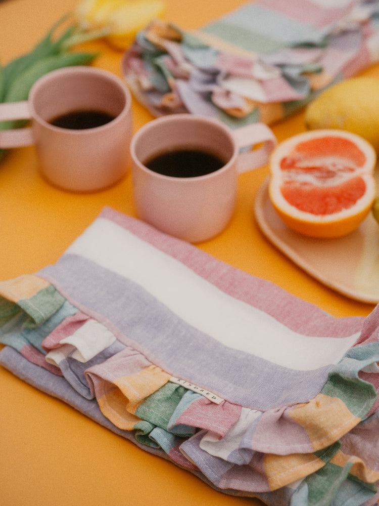 DOVE FRILL NAPKIN | SET OF TWO