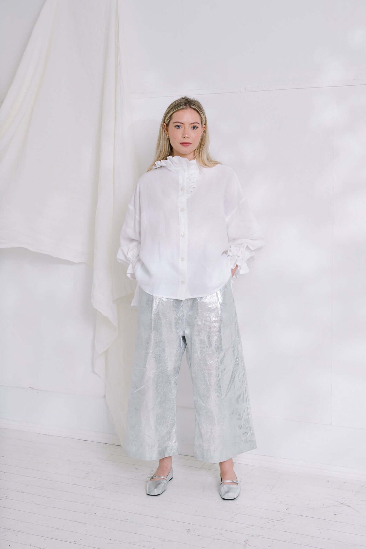 BOYFRIEND TROUSERS | SILVER