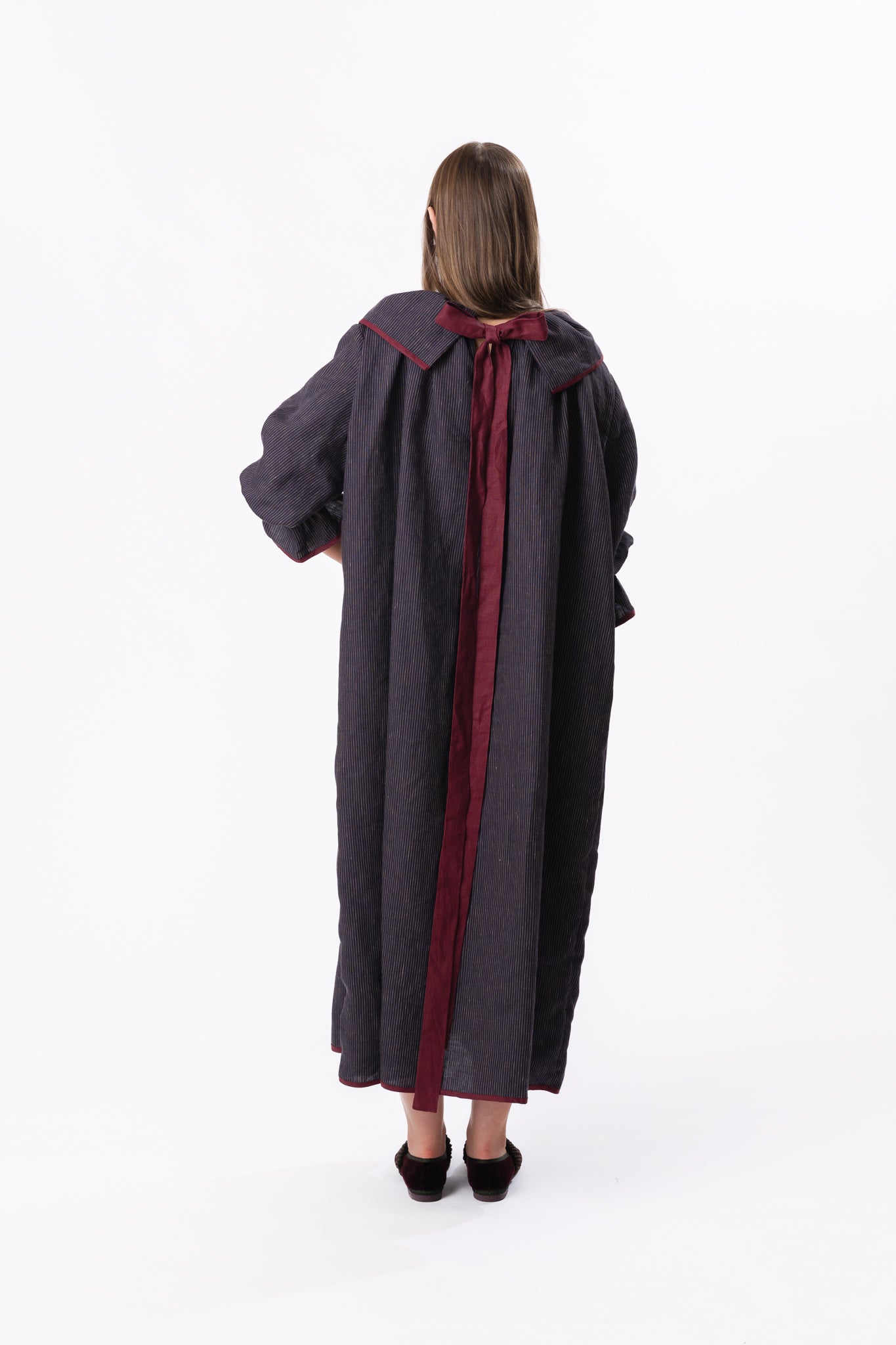 LULLABY NIGHTIE | NAVY PINSTRIPE