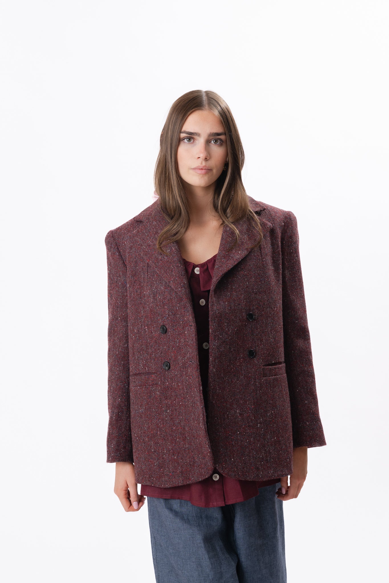 TWEED JACKET | MERLOT
