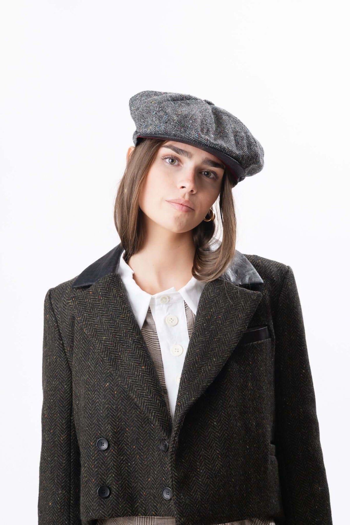 TWEED | BEETLED LINEN CAP