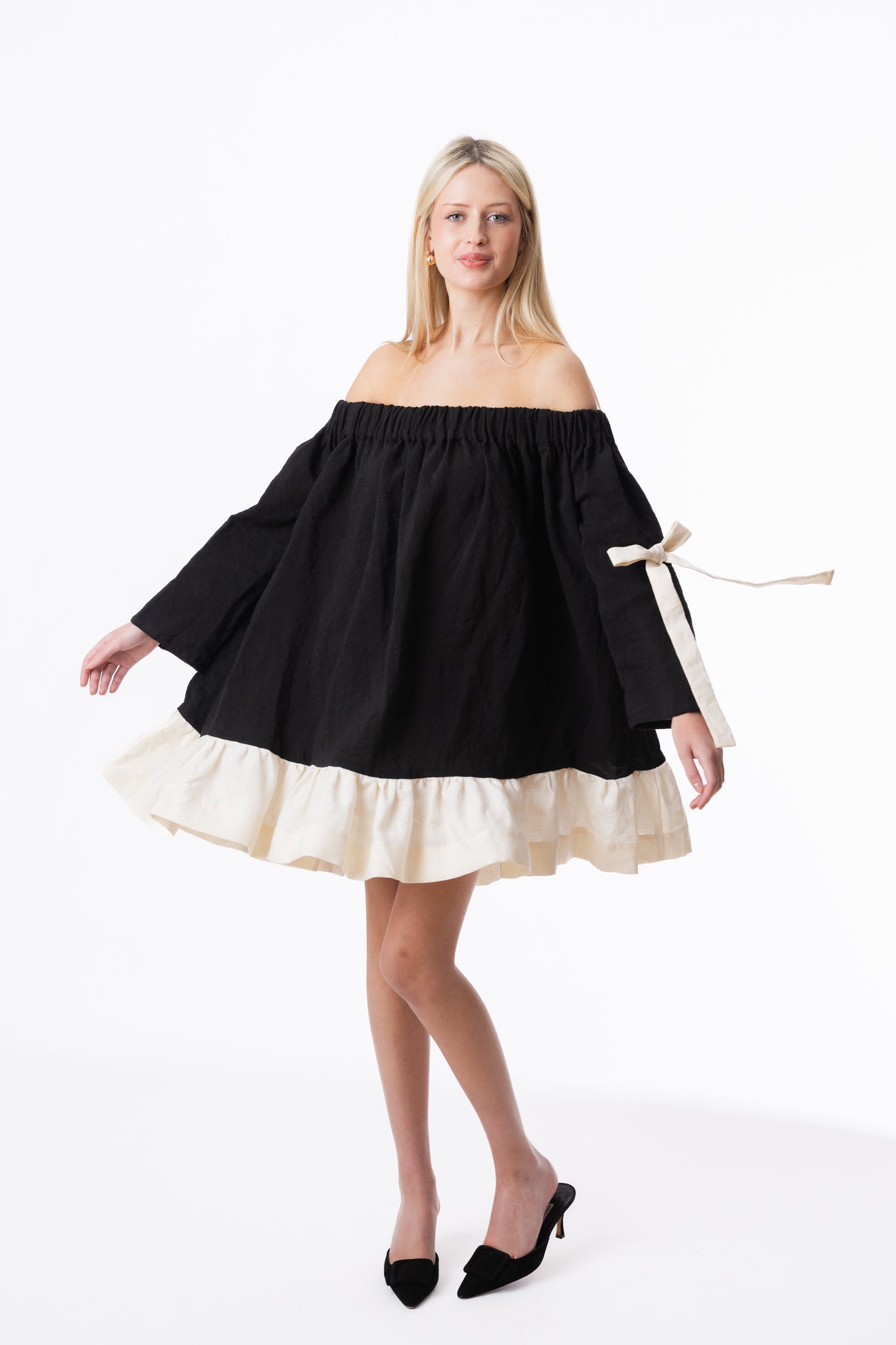 LITTLE LINEN BLACK DRESS