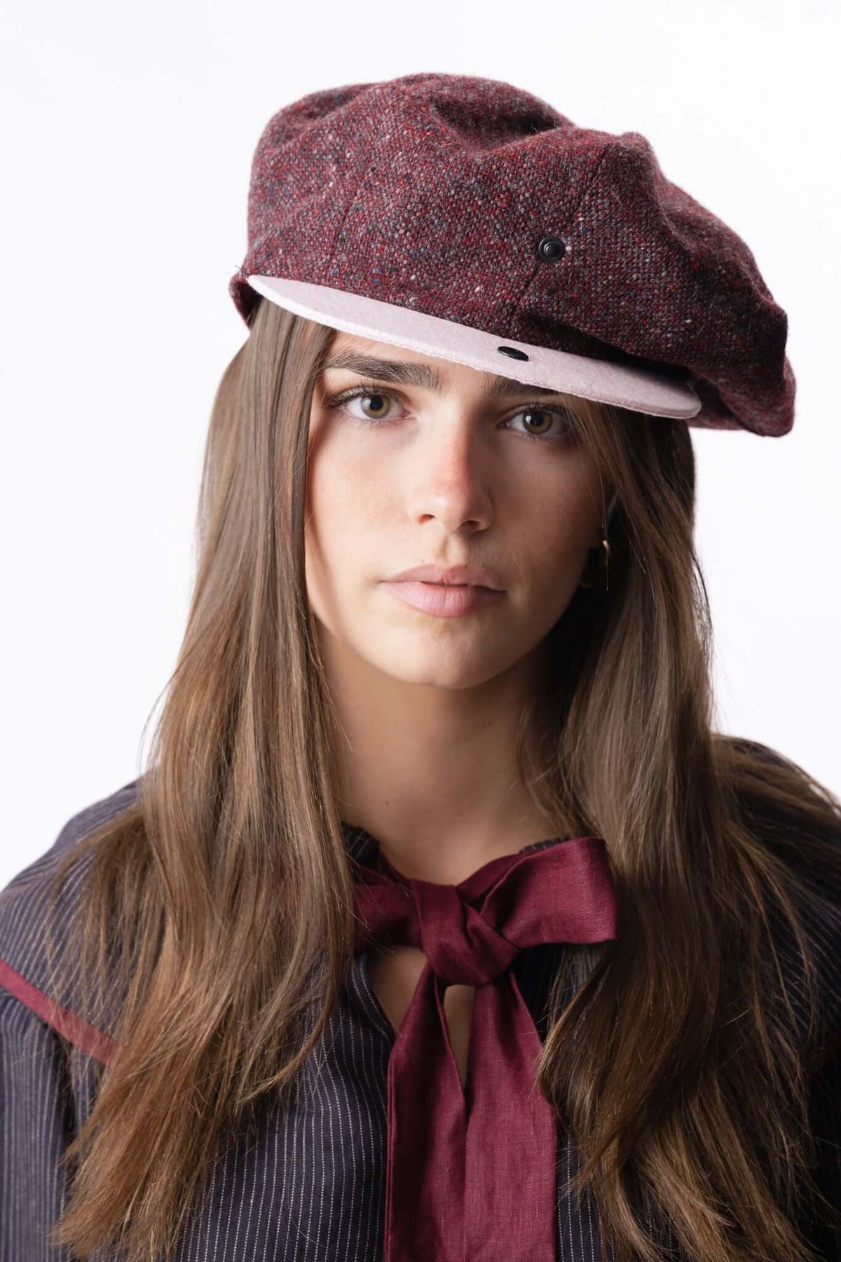 MERLOT TWEED CAP