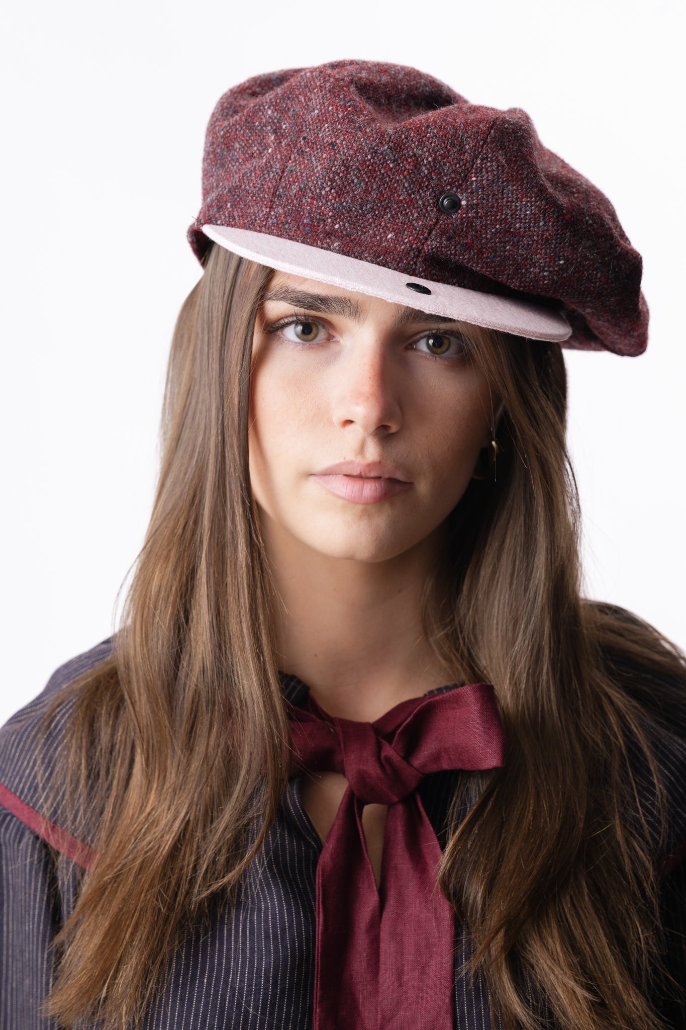 MERLOT TWEED CAP