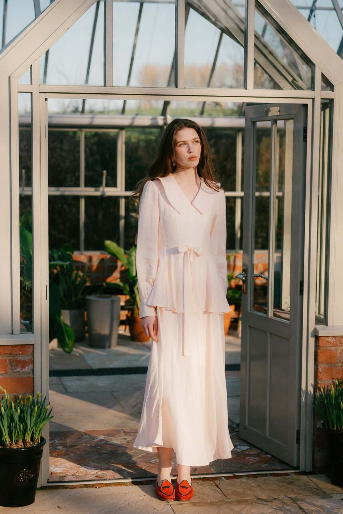 unusual linen dresses uk Button Through Linen Dress