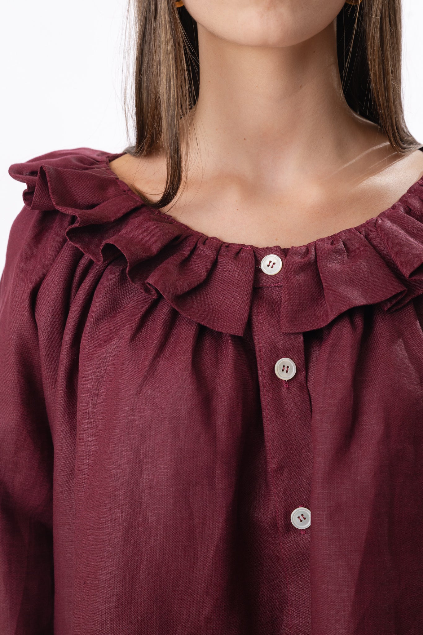 EMMA BLOUSE | MERLOT