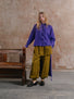 Temple Shirt; Off Duty Joggers in Army Washed linen