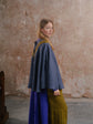 Orla Poncho; Off Duty Joggers in Army Washed linen