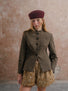 Inheritance Blazer in Brown; Puff Shorts in Twinkle Tweed