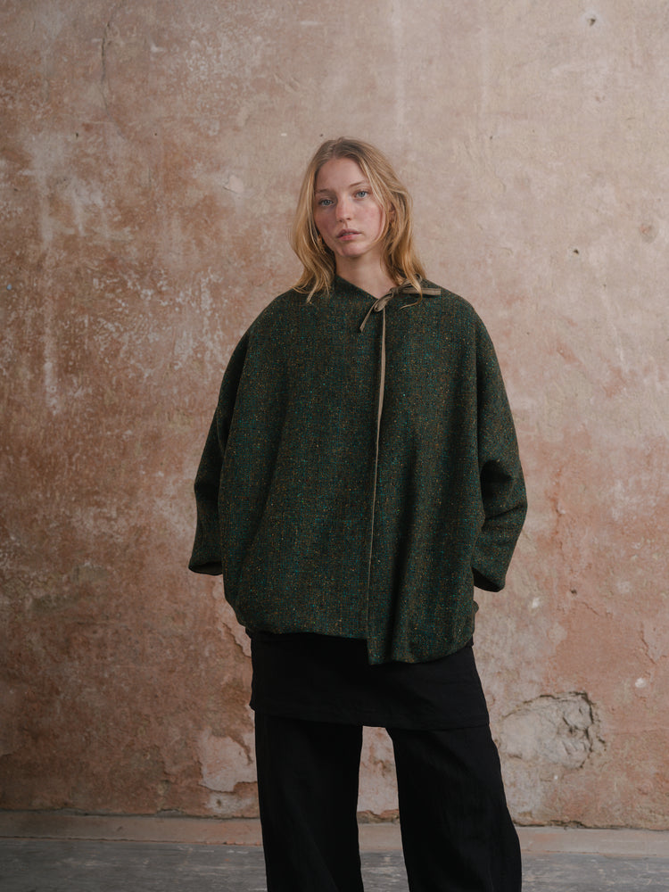 Off Duty Joggers in black; The Shawl in Mourne Tweed