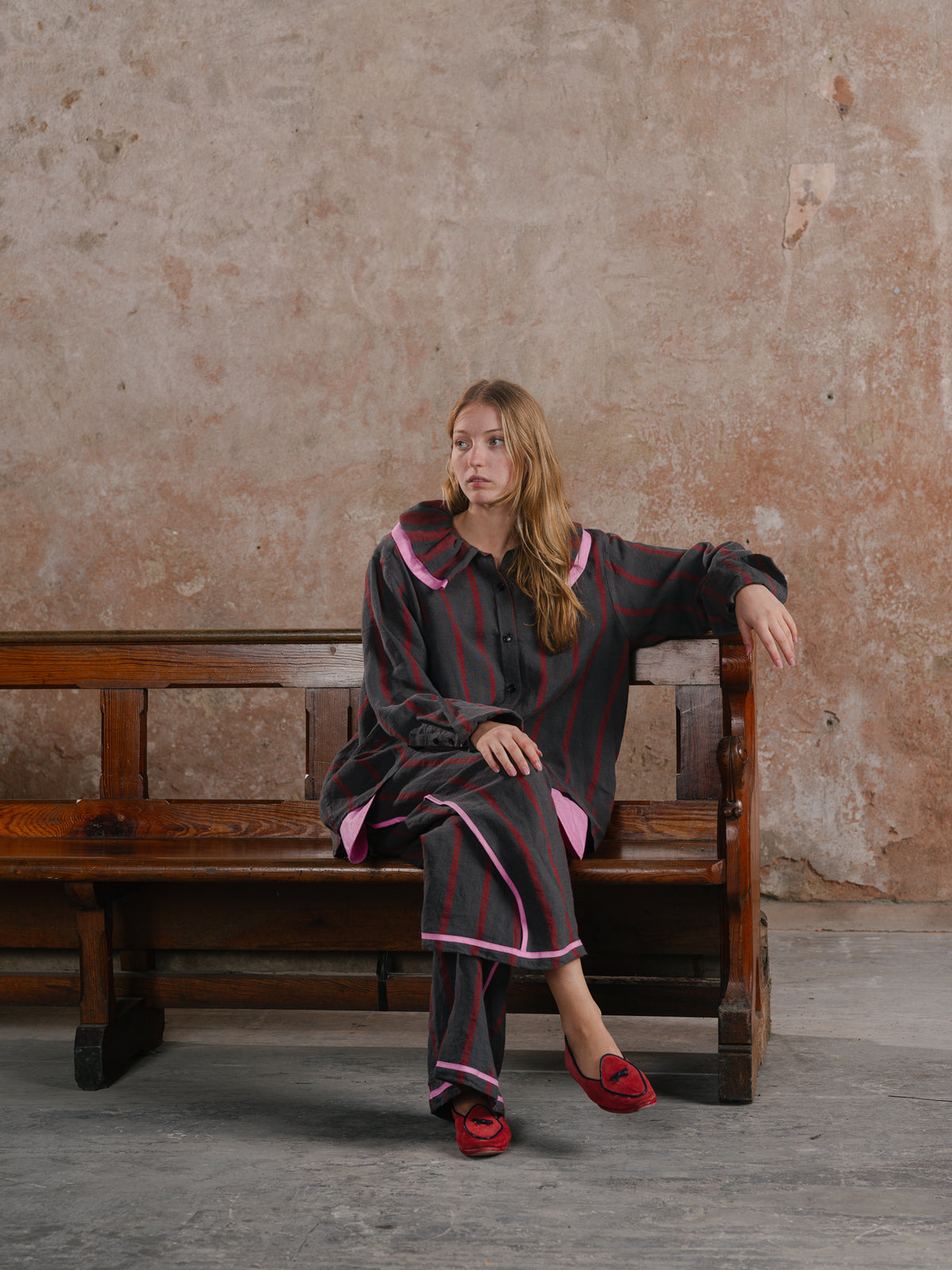 Sweetie Trousers; Double Collar Shirt