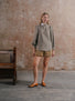 Puff Shorts in Twinkle Tweed; Agnes Shirt
