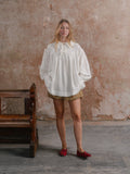 Puff Shorts in Twinkle Tweed; Choir Practice Shirt