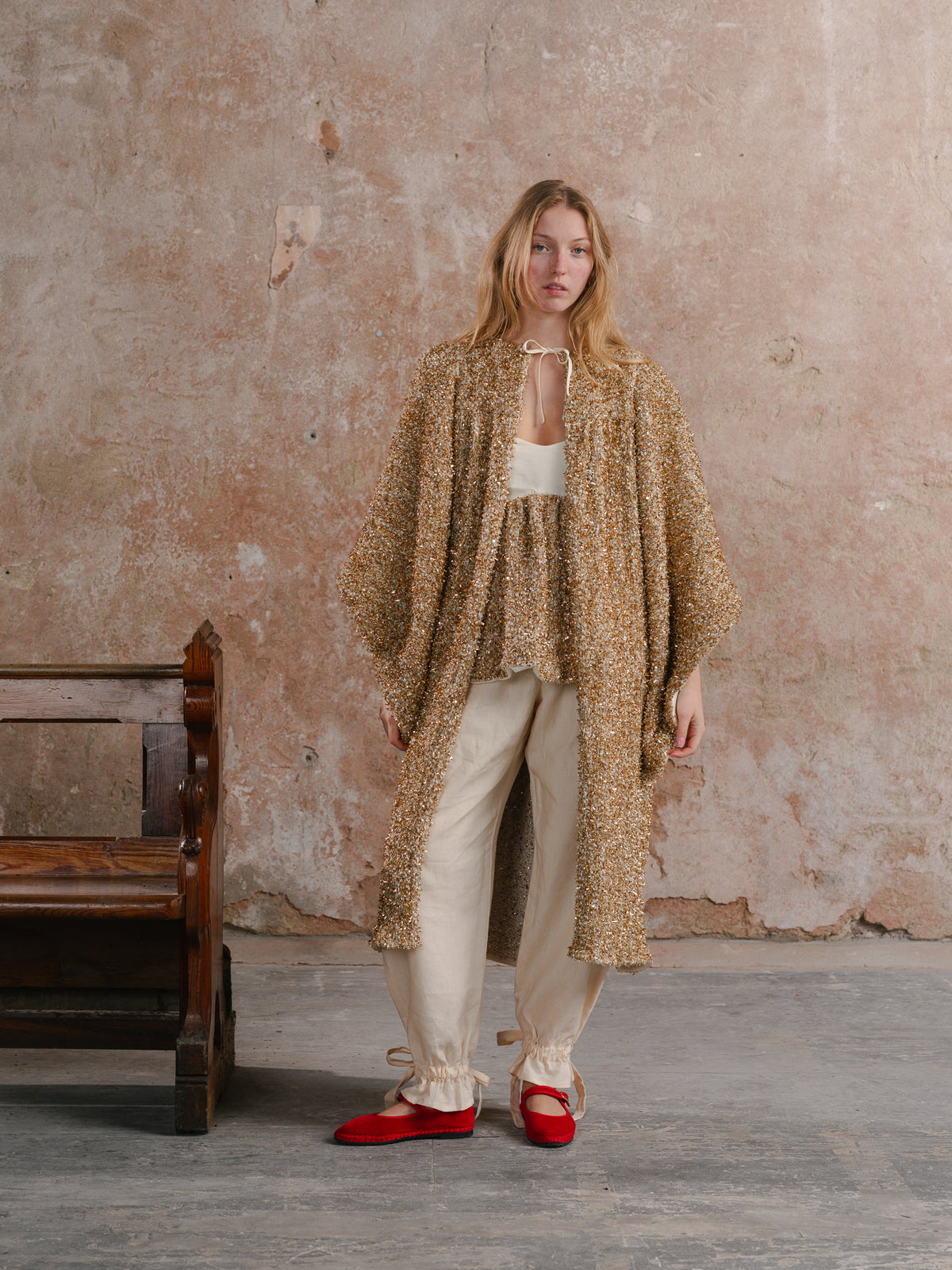 Bralette in Twinkle Tweed; Twinkle Tweed Cape