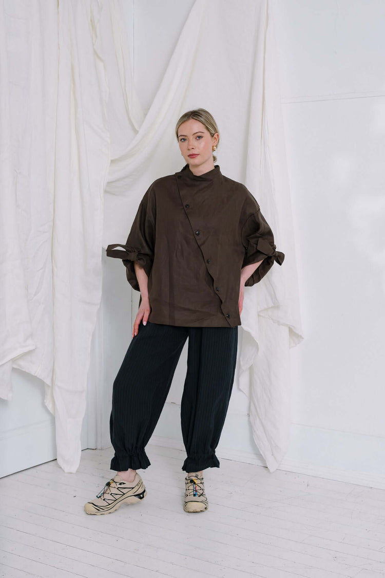 VIVIENNE BLOUSE | BROWN