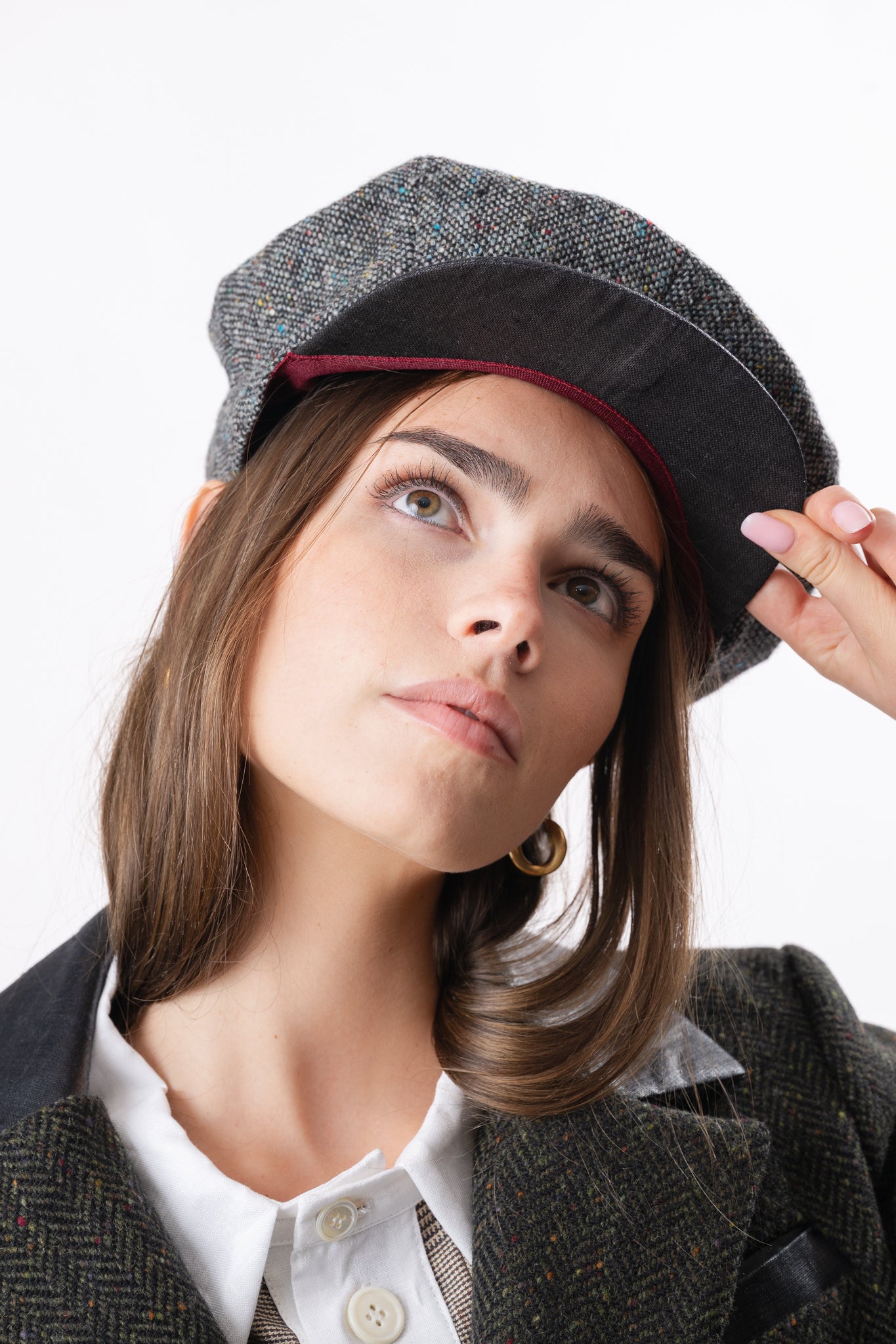 TWEED | BEETLED LINEN CAP