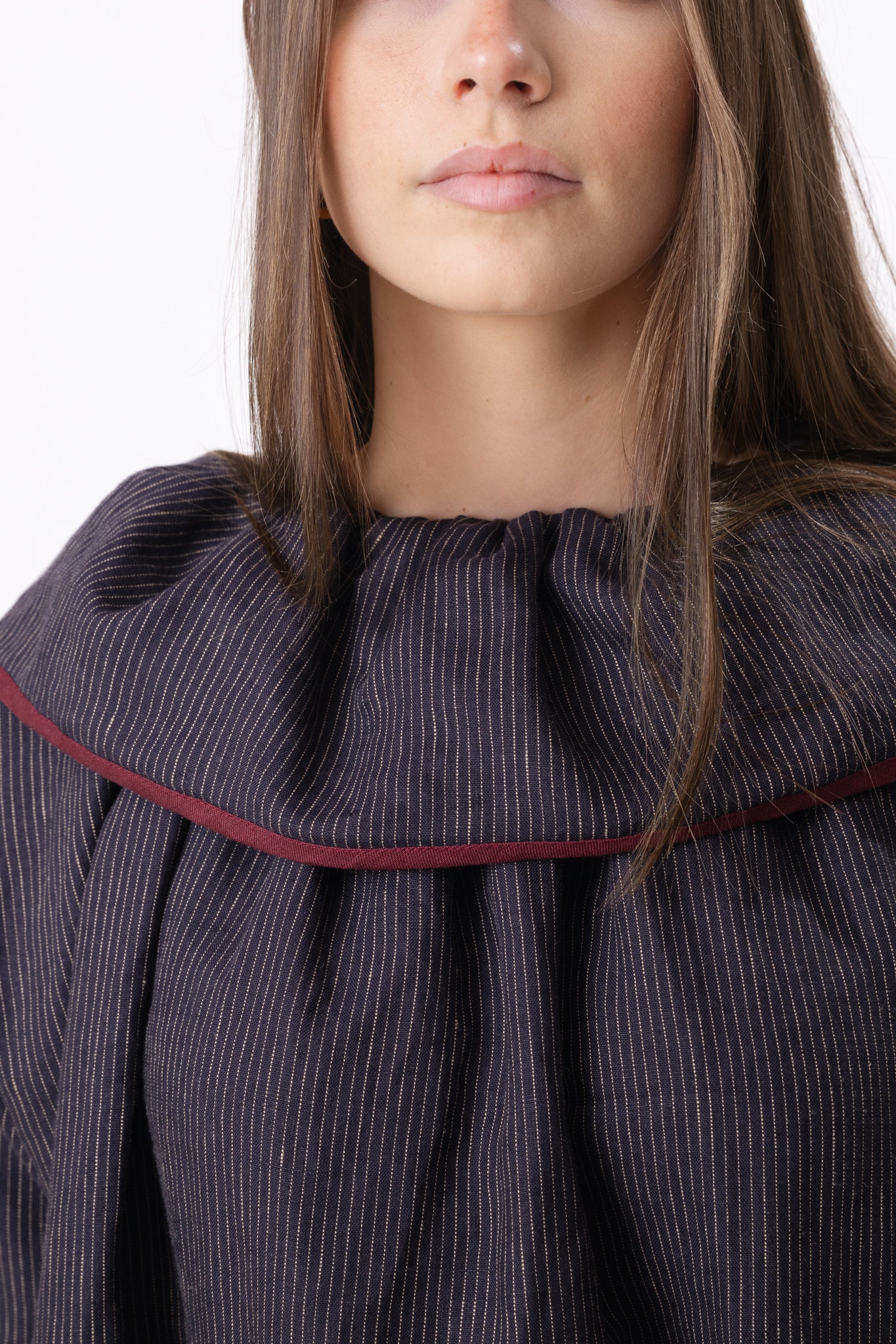 LULLABY NIGHTIE | NAVY PINSTRIPE
