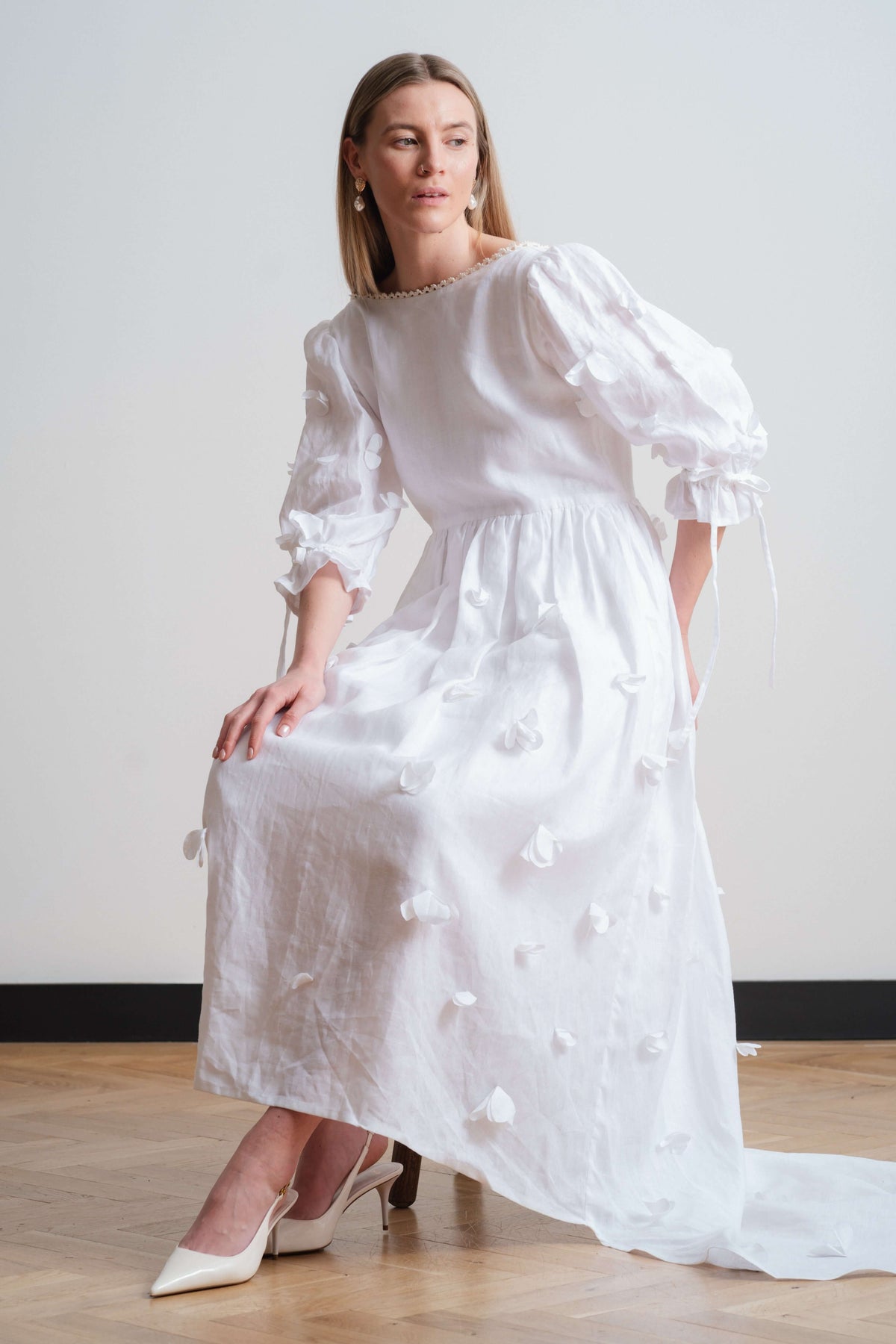 Grace Dress | Heirloom Linen Wedding Dress | Kindred of Ireland Grace Dress | Heirloom Linen Wedding Dress | Kindred of Ireland